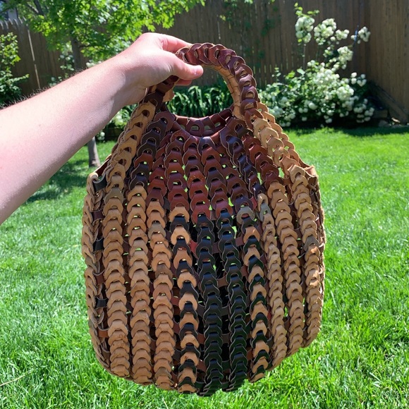 Vintage 1970s Leather Boho Bucket Bag - Picture 4 of 4